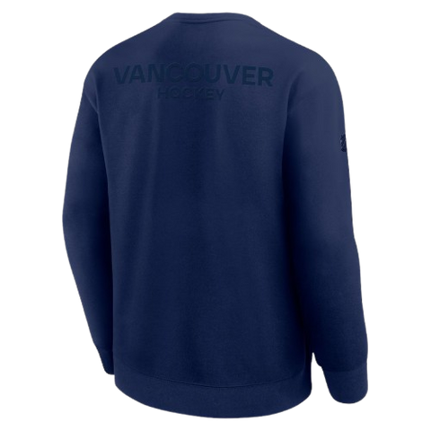 Vancouver Canucks Tri-Blend Crewneck Sweatshirt - Navy