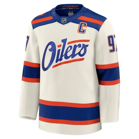 Connor McDavid Edmonton Oilers Fanatics Premium Jersey Alternate - Cream