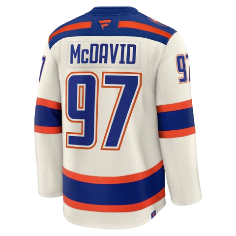 Connor McDavid Edmonton Oilers Fanatics Premium Jersey Alternate - Cream