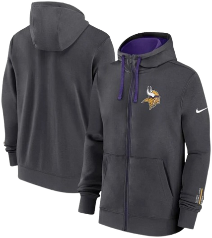 Minnesota Vikings Nike Primetime Club Full-Zip Hoodie