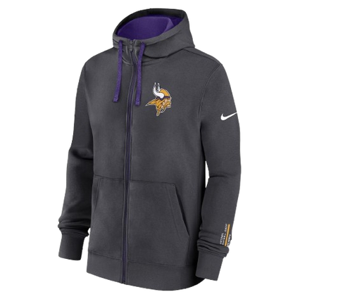 Minnesota Vikings Nike Primetime Club Full-Zip Hoodie