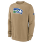 Seattle Seahawks Vintage Logo Nike Pullover Sweatshirt - Tan